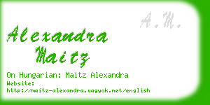 alexandra maitz business card